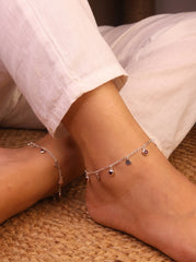 Vintage dangles silver Payal for women