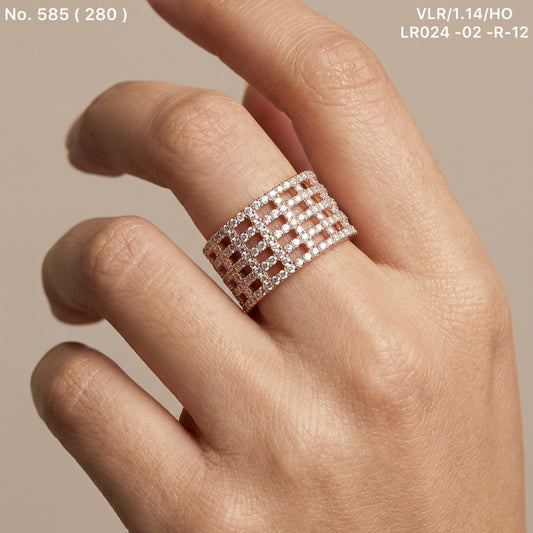 Silver spark crown ring for women