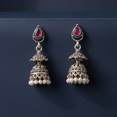 Heer Gulabi silver earrings