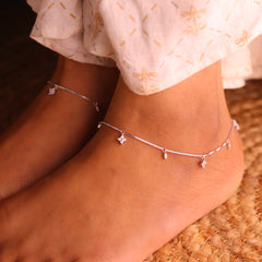 Mystic Charms Silver Payal for Women