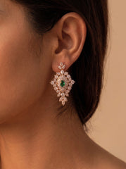 Verdant shine silver pendant set for women