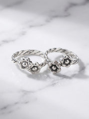 Moon pearl silver toerings for women