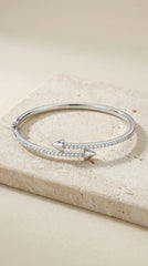 Arrow shine silver kada for women