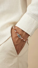 Silver Shiv Trishul Rudraksha Bracelet