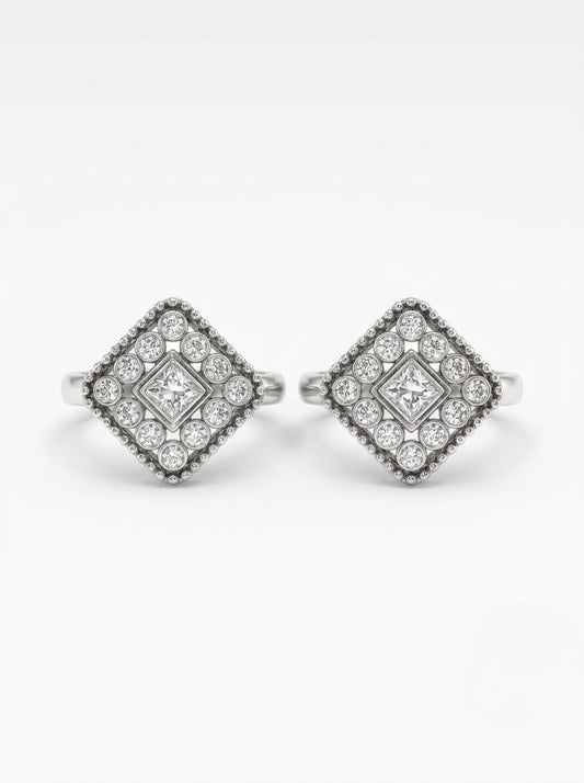 Raven spark silver toerings for women