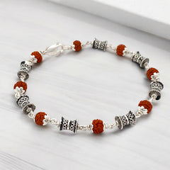 Silver Damroo Rudraksha Bracelet
