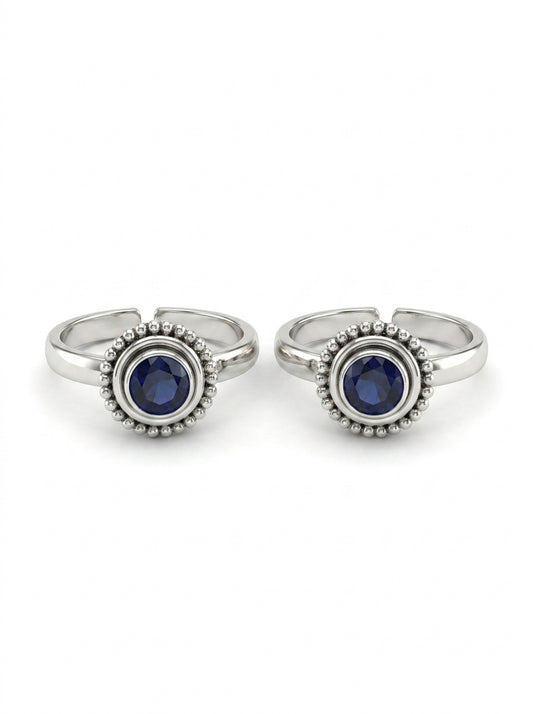 Divyana oxidised silver toerings for women