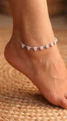 EternaGlow Silver Payal for Women