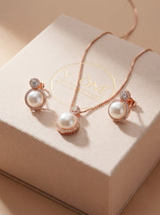 Pearlina silver pendant set for women