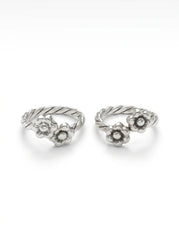 Moon pearl silver toerings for women