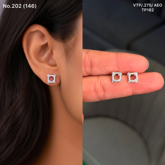 Zina halo silver stud