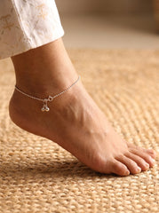 Balls bliss Ghungaroo silver Payal for women