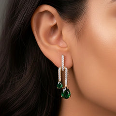 Evergreen shine silver earrings