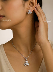 Silver serenity pendant set for women