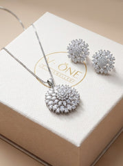 Elara silver pendant set for women