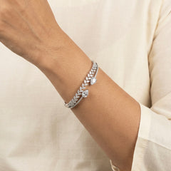 Heavenly silver kada for women