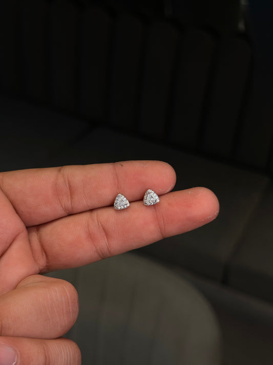 Trispark silver studs