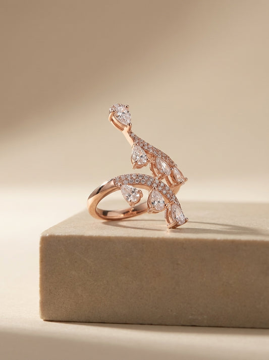 Silver diva ring for women