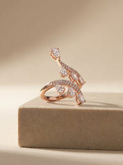 Silver diva ring for women