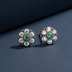 Vintage bloom silver stud