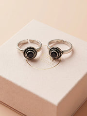 Divyana oxidised silver toerings for women
