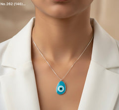 Eternal eye silver chain pendant