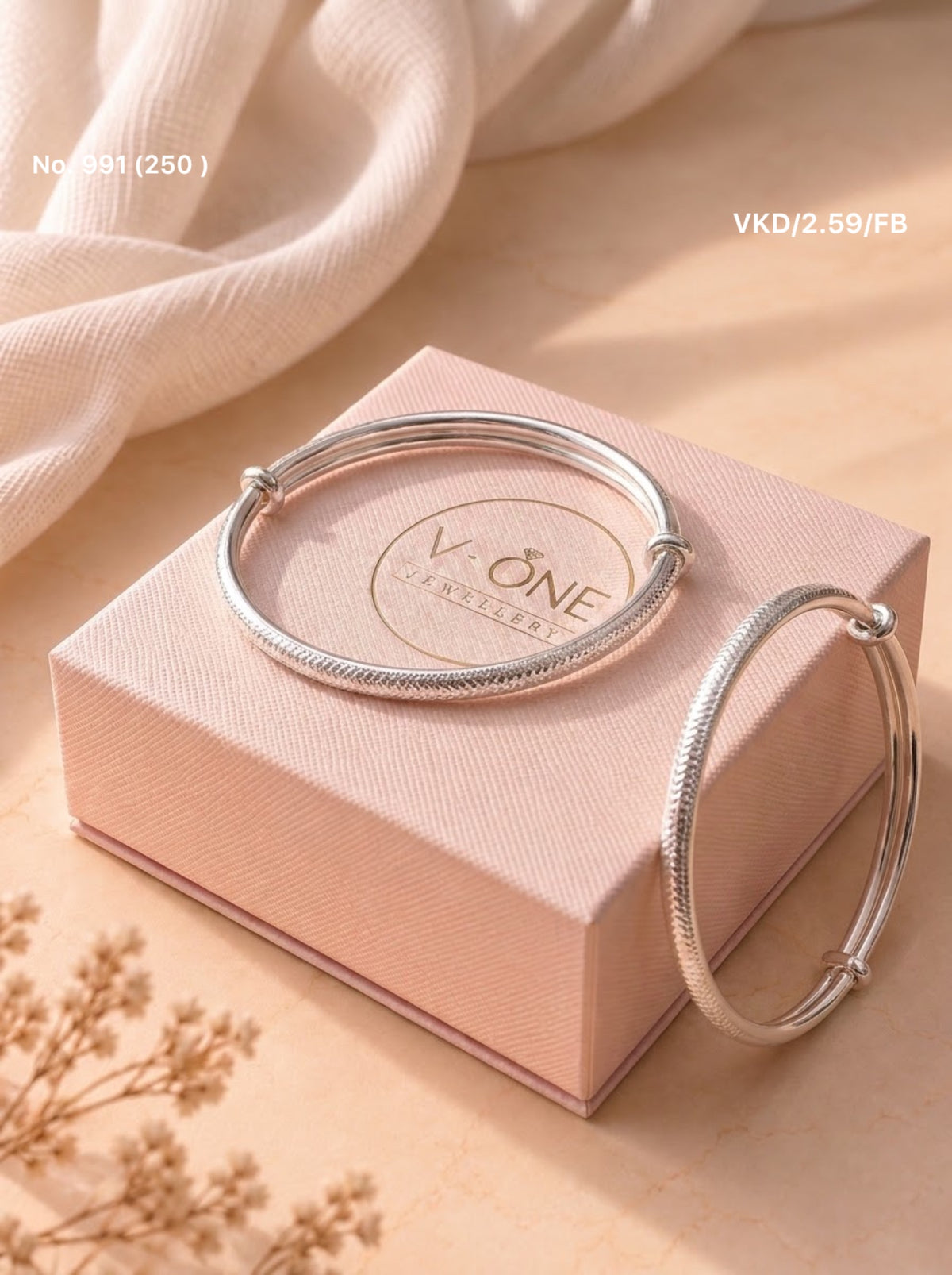 Silver spark kada for kids