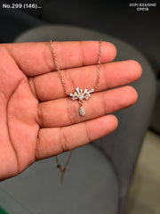 Dewdrop Blossom  silver chain Pendant