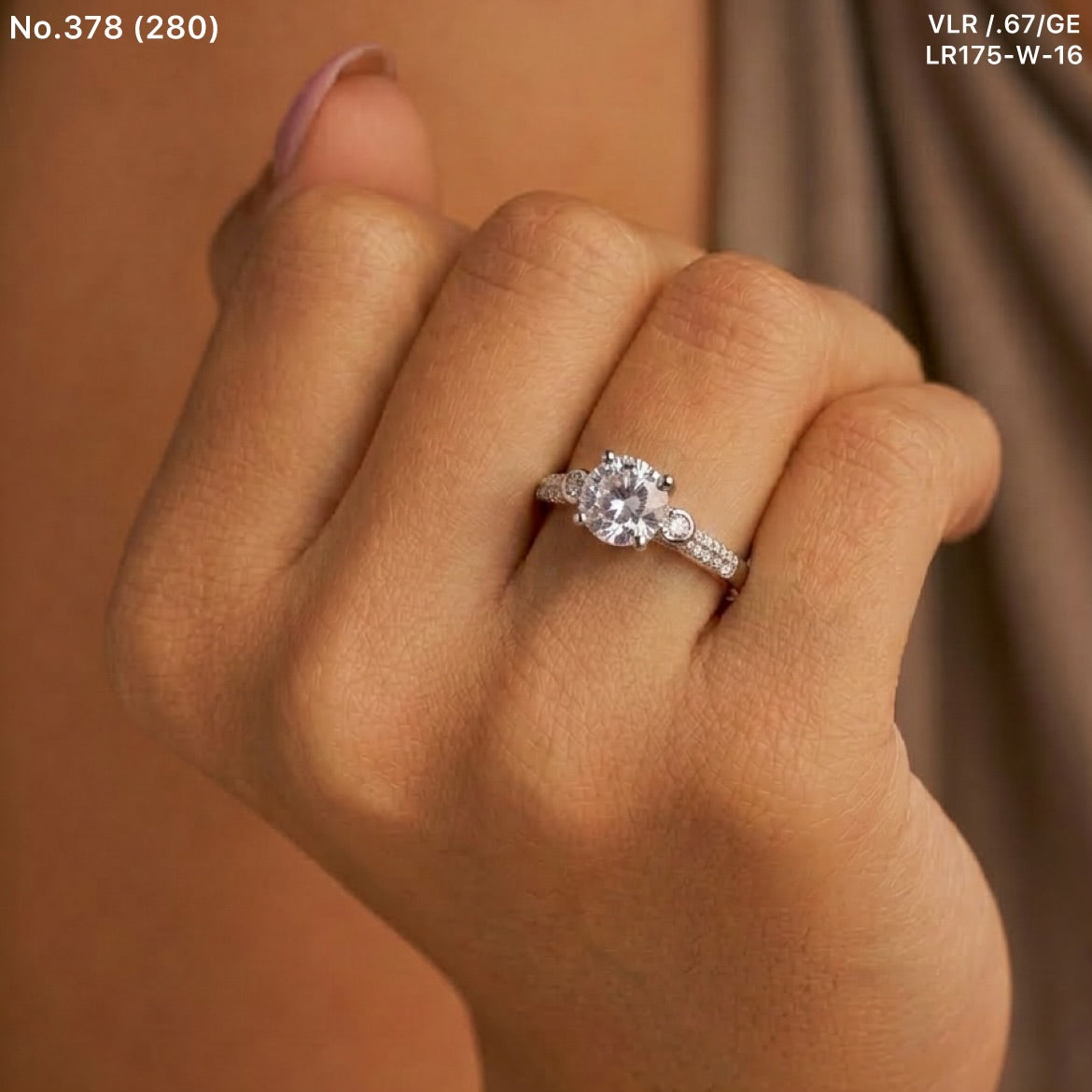 Solar spark silver ring for women