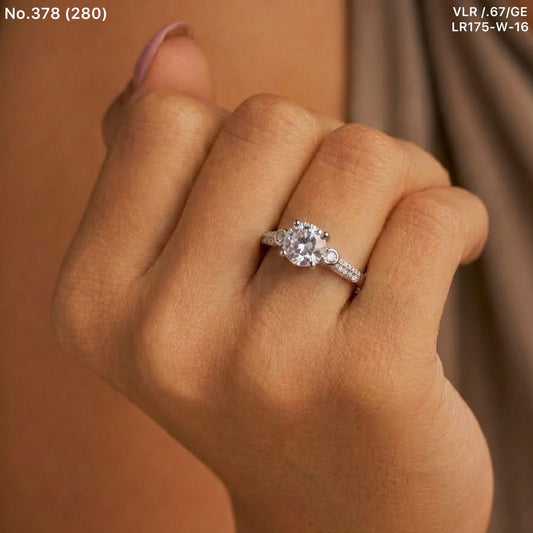 Solar spark silver ring for women