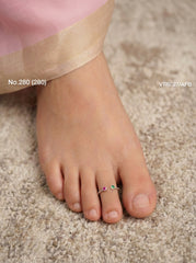 Pearl shine silver toerings for women
