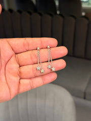 Star drift silver earrings