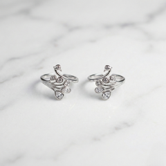 Royale empress silver toerings for women