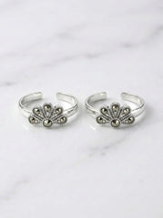 Blossom dream silver toerings for women