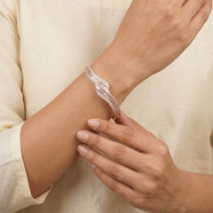 Aura Queen silver kada for women