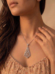 Vamika silver pendant set for women