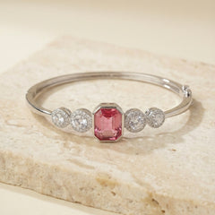 Ruby crown silver kada for women