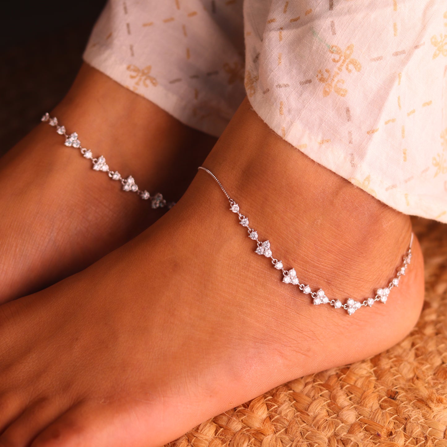 Charmarc Silver Payal for Women