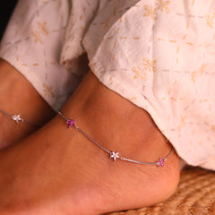 Zivaya Silver Payal for Women