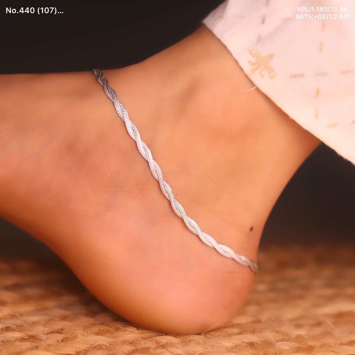 Rivya Silver Payal for Women