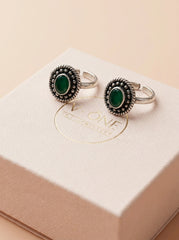 Oliver spark oxidised silver toerings for women