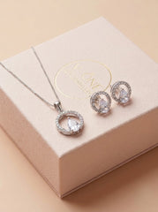 Celestial charms silver pendant set for women