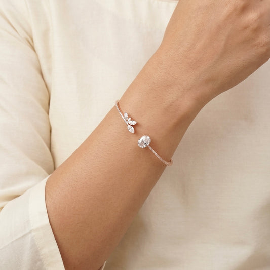 Nayra silver kada for women