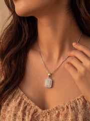 Snowara silver pendant set for women