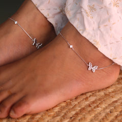 Winglette Silver Payal for Women