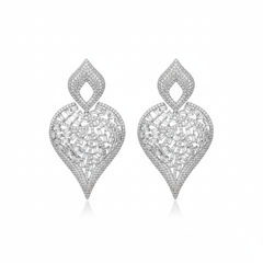 Nritya spark silver earrings