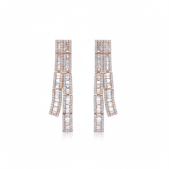 Navya emerald silver earrings