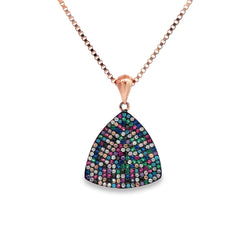 Chromatic summit silver chain pendant