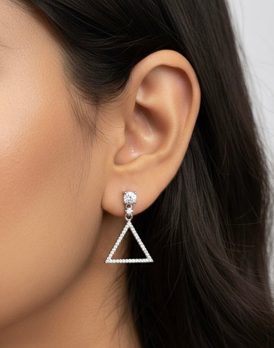 Flash spark silver earrings