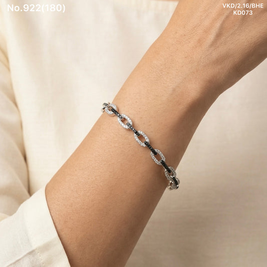 Diva spark silver kada for women